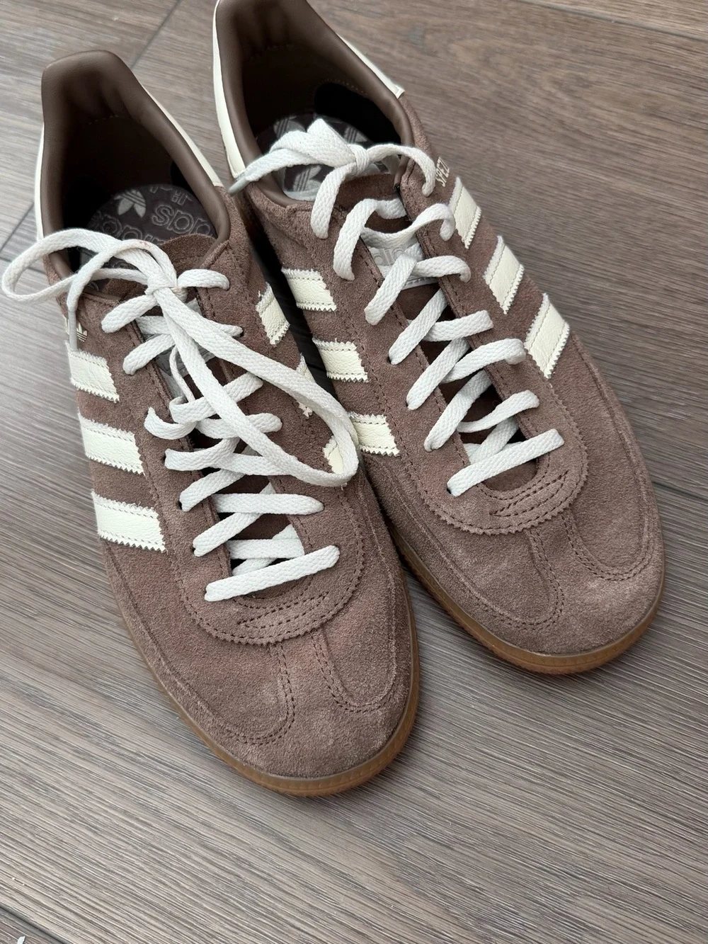 adidas Women’s Spezial Sneakers in Brown with Cream Stripes